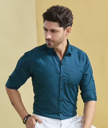 STONEBERG Men Solid Formal Dark Blue Shirt