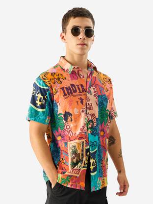 The Souled Store Men Printed Casual Multicolor Shirt