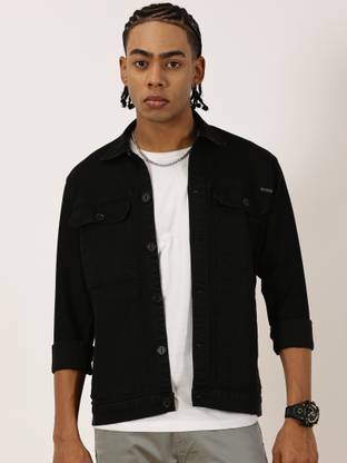 Beevee Men Solid Casual Black Shirt