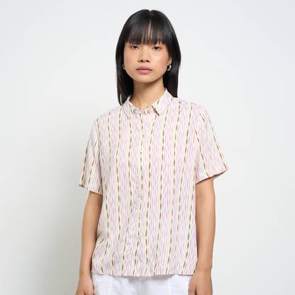 Honey By Pantaloons Women Floral Print Casual Purple Shirt