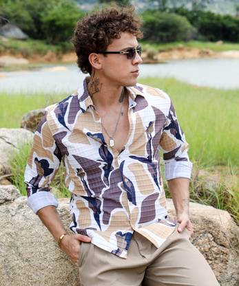 CAMPUS SUTRA Men Printed Casual Multicolor Shirt