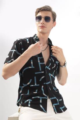 BS BLUE SQUAD Men Printed Casual Multicolor Shirt