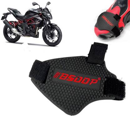 AUTO PEARL Shoe Protector Gear Shift Scuff Mark Protection Shifter Cover for Z250 Silicone Red & Black Boots Shoe Cover