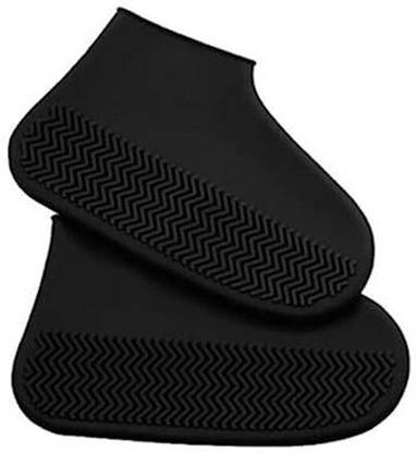 kripara Shoe Cover for rain Reusable Waterproof Boot Cover Shoe Protector for Bike Silicone Black Boots Shoe Cover, High Ankle Shoe Cover, Toes Shoe Cover