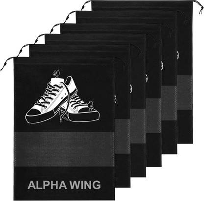 ALPHA WING ALPHA066 SHOES COVER Polyester Black Flat Shoe Cover, Toes Shoe Cover