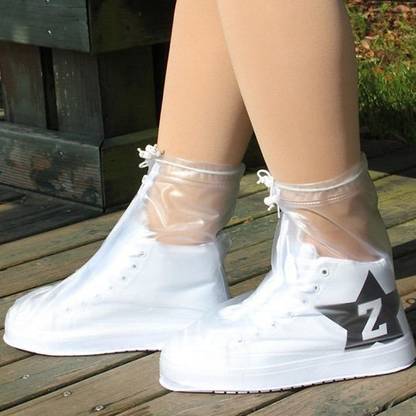 Kelexx Rain Boot Waterproof Shoes Covers, Plastic Transparent Boots Shoe Cover, Flat Shoe Cover
