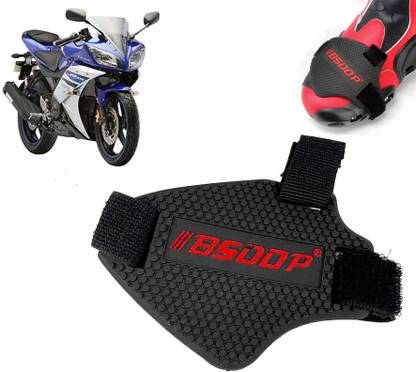 AUTO PEARL Shoe Protector Gear Shift Scuff Mark Protection Shifter Cover for YZF R15 V2 Silicone Red & Black Boots Shoe Cover