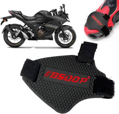 AUTO PEARL Shoe Protector Gear Shift Scuff Mark Protection Shifter Cover for GS 150R Silicone Red & Black Boots Shoe Cover