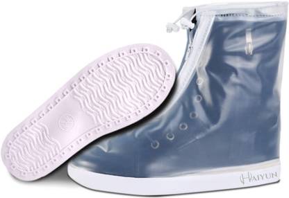 HAIYUN Shoe Cover Waterproof Thick Plastic Reusable Rain Shoe Covers Polyresin White Boots Shoe Cover
