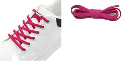 MOMISY No Tie Elastic Shoelaces, Semicircle Shoe Laces For Kids and Adult, Sneakers Shoelace Locks Laces Shoe Strings, Pink Shoe Lace