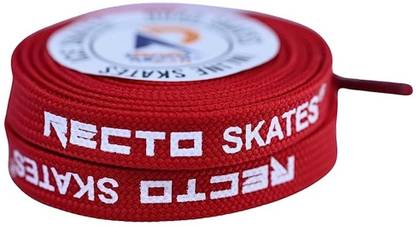 Recto Skate Wax Laces Pair for Professional Inline Skates (Red) Shoe Lace