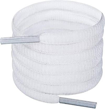 Wisdom White Round Oval Shoe Lace 4 mm Thick Shoelace for Sport, Casual, Hiking, Sneaker Shoes & Boot, Shoe Lace
