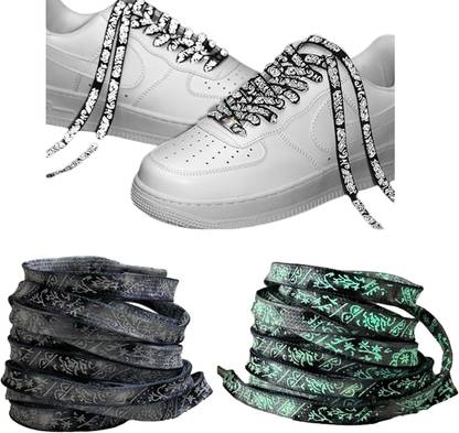 Hofason Luminous Neon Flat Shoelaces, 47" Flat Paisley Shoelaces, laces for Sneakers Shoe Lace