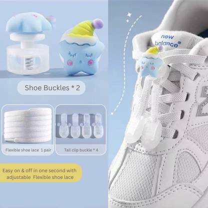 Athline Kids Cartoon Face Silicone No Tie Shoelace Locks Quick(LC92), Quick Shoe Lace