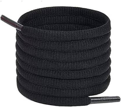 HAPPYMATES Round Oval Shoes laces Athletic Shoe Laces for Sport(Black oval 4pcs) Shoe Lace
