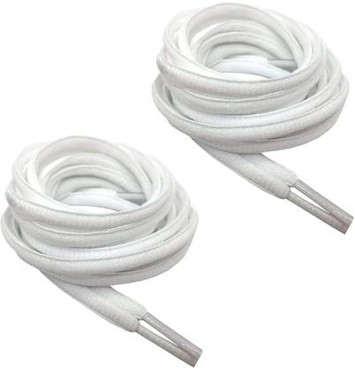 SHOESHINE Round Oval Shoe Lace 4 mm Thick Shoelace for Sport, Casual, Hiking, Sneaker Shoes & Boot OVL_White Shoe Lace