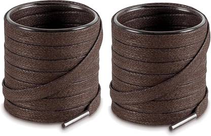 SHOESHINE flat cotton shoe laces for casual, sneaker shoes or boot 7mm wide (2 Pair) Chocolate Size -120 cm Shoe Lace