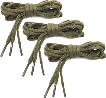 XERUS shoe laces round olive green 120cm 3pair sport boot oval laces Shoe Lace