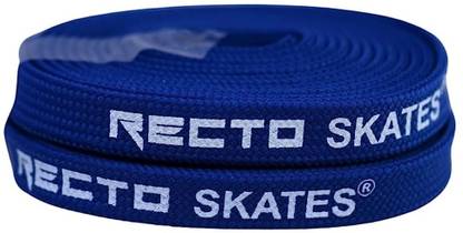 Recto Skate Wax Laces Pair for Professional Inline Skates (Blue) Shoe Lace