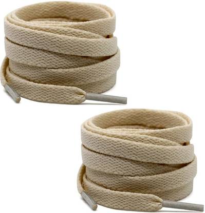 bilAnca Flat 48 Inches Long Wide Beige Color Athletic Sneakers Boot Strings (2 Pairs) Shoe Lace