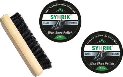 Graphene 2-Black Shoes Polish, 1- Shoes Brush (Pack of 3). Black Polish & Brush. Leather, Synthetic Leather Shoe Wax Polish