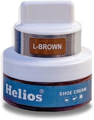 Helios Shoe Cream - 48 GM With Applicator(L.BROWN) Patent Leather Shoe Cream