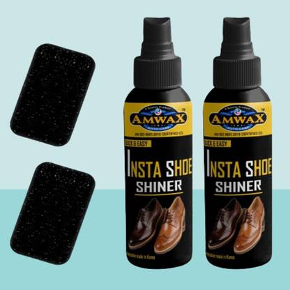 amwax INSTA SHOE SHINER SPRAY FOR ALL REXINE AND LEATHER SHOES Leather, Synthetic Leather Shoe Liquid Polish