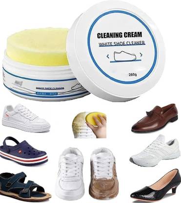 Alpyog Multi-functional Cleaning and Stain Removal Shoes Cleaning Cream with Sponge Sports Shoe Cream