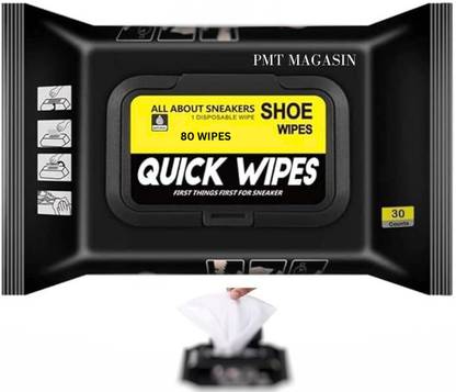 PMT ENTERPRISE One-Step Shoe Cleaning: No Water Needed Sports Wipes for Sneaker Sports, Synthetic Leather, Leather, Canvas Shoe Cleaner