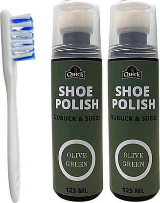 Quick Nubuck Suede Shoe Polish Color - Olive Green (Pack -125ML) Nubuck, Suede Shoe Renovator