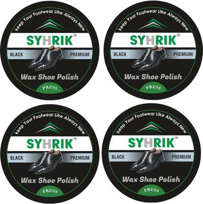 Graphene (Pack of 4) Black Press Wax Polish 4x40 gram Leather Shoe Wax Polish (Black) Leather Shoe Cream