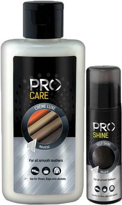 Pro CARE COMBO I CREMELUXE SHOE MOISTURIZER-150ml I LIQUID POLISH NEUTRAL-75ml Leather, Synthetic Leather Shoe Liquid Polish