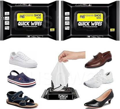 INDIANA HUDA Portable Shoe Shine Wipes 80x2 – 2 Pack for On-the-Go Cleaning Synthetic Leather Shoe Cleaner