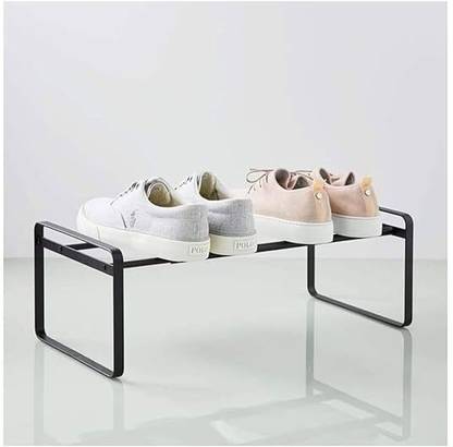 Indian Decor 28498 Small Shoe Rack Storage Mini Shoe Bench Entry Stool Bench Bed End Stool Metal Shoe Rack