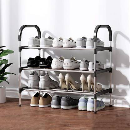 साईसप SAISAP 3-LAYER CARBON STEEL BLACK SHOESTAND मेटल कोलेप्सिबल जूता स्टैंड