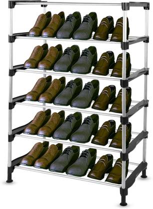 LEOPAX 6-Tier Adjustable Shoe Storage Organizer Heavy Duty Iron Freestanding Shoe Stand Metal Shoe Stand