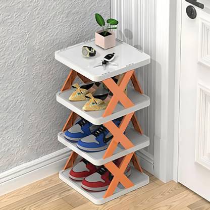 Nist 4 Layer Shoe Rack - Adjustable Plastic Organizer Plastic Shoe Rack