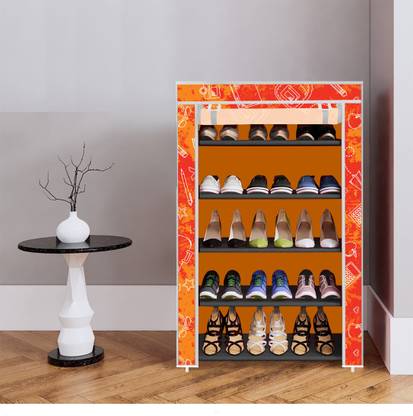 YASHVI 5 Shelf Foldable Collapsible ShoeRack Plastic Shoe Stand