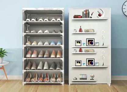 SAIWAY 6 LAYER DECORATIVE PRINT Metal, Plastic Collapsible Shoe Stand