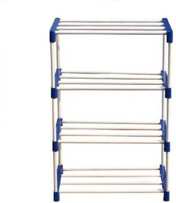 TheNextStore 4 LAYER PVC PIPEchappal stand & slippers stand for home collapsible Metal Collapsible Shoe Stand