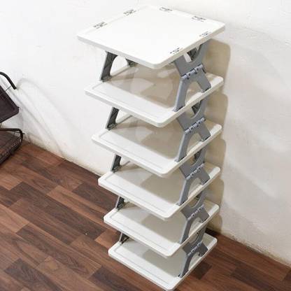 Da Novira Foldable Cabinet Storage For Home,living room,kitchen and bedroom to store books Plastic Collapsible Shoe Stand