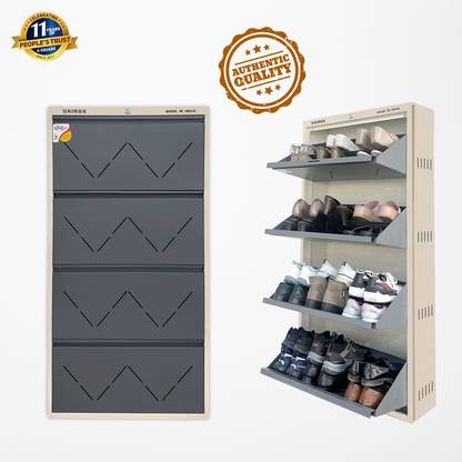 Sairox SAIROX Double shelves Four Door Wall mounted 24-28 Pair, (29*8.5*56)Inches Metal Shoe Rack