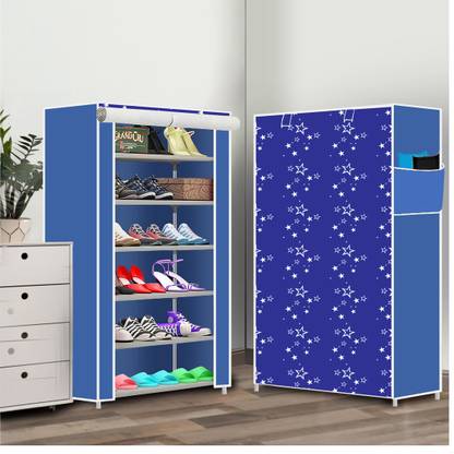 Chalia 6 Shelf Foldable Collapsible ShoeRack Plastic Collapsible Shoe Stand