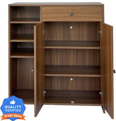 raywud Teak Tidy Natural Shoe Rack Engineered Wood Shoe Rack