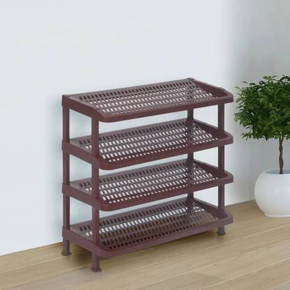 Nilkamal MULRACK4 Plastic Shoe Stand for Shoe Storage|Space Organizer|Shoe Rack| Plastic Shoe Stand