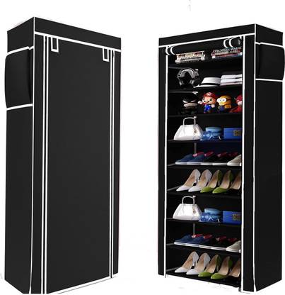 QURACK Multipurpose shoe rack/Wardrobe Heavy Material PVC Plastic Pipes with cover Plastic Shoe Stand