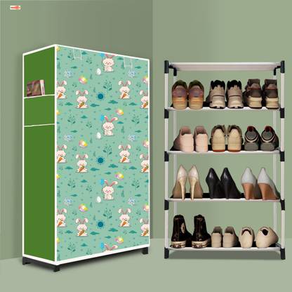 BAE 4 Tier Foldable Shoe Rack – Space Saver, Universal for Entry, Bedroom & Balcony Plastic Shoe Stand