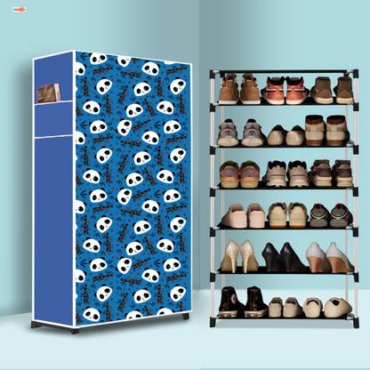 BAE 6 Tier Foldable Shoe Rack – Space Saver, Universal for Entry, Bedroom & Balcony Plastic Shoe Stand