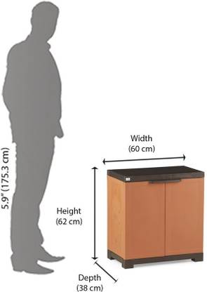 Nilkamal FREEDOM MINI SHOE CABINET 09 RUST AND WEATHERED BROWN (FMSC09 RST/WBN) Plastic Collapsible Shoe Stand