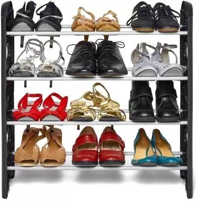 Compacty open 12 pair Plastic Shoe Stand